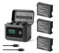 SYMIK Paquete de 3 Baterías y Cargador para GoPro Hero 13