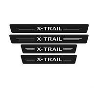 Symilov 4 Piezas Fibra Carbono Protector Umbral Puerta Coche para NIS-San Xtrail X Trail T30 T31 T32 2021-2001,Accesorios de Decoración para Estribos de Umbral de Puerta de Coche Antiarañazos,Black
