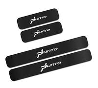 Symilov 4 Piezas Pegatina de Placa Desgaste TravesañOs de la Puerta para Fi-at Punto 500 Panda Tipo, Protector Umbral Puerta Coche Fibra Carbono - Accesorios Decoración para Estribos,Punto