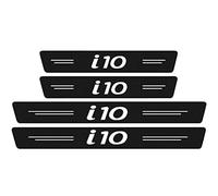 Symilov 4 Piezas Pegatina Estribos de Fibra Carbono de Coche para Hyun-dai Accent Tucson i10 i20 ix25 ix35 ix55, Protector de Placas Pedal Umbral Puerta Antiarañ - Embellecedores Accesorios, i10