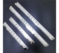 Symilov 4 Piezas Pegatina para Umbral de Acero Inoxidable de Coche para Op-el Vauxhall Vectra 2000-2009 - Antidesgaste y Antiarañazos - Accesorios de Peinado de Coche,Silver