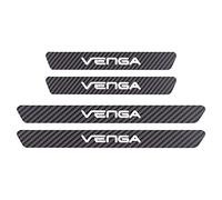 Symilov 4 Piezas Pegatina para Umbral de Coche para KI-A Sportage Seltos Rio K5 GT Line CEED, Accesorios de Decoración Peinado para Estribos de Fibra Carbono de Antiarañazos, Venga