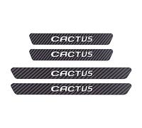 Symilov 4 Piezas Pegatina para Umbral de Fibra Carbono de Coche para Citr-oen C8 C6 C5 C4L C4 C3 C2 C1, Borde protección contra arañazos Accesorios de Decoración de diseño de automóviles,Cactus