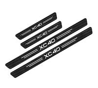 Symilov 4 Piezas Pegatinas de Protector de Umbral de Puerta de Fibra de Carbon de Coche para Vo-lvo XC40 XC60 XC70 XC90 S60 S80 S90, Accesorios de Decoración para Estribos de Coche, XC40