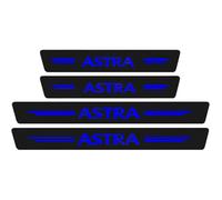 Symilov 4 Piezas Protector de Umbral de Puerta de Coche para Op-el Astra F G H J K L 1991-2021, Ajuste del Umbral del Pedal de Desgaste Placa de Protección Accesorios, Fibra de Carbon,Blue