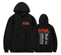 SYML Merch - Sudadera unisex con capucha de manga larga con texto en inglés "The Nobody Lives Here", Negro, XXL