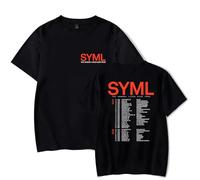 SYML Merch The Nobody Lives Here Tour - Camiseta unisex de manga corta para hombre y mujer, Negro, XS