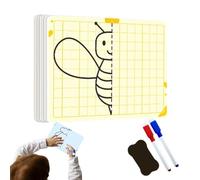 Symmetry Drawing for Kids, Children Erasable Symmetry Drawing Board, Thickened Cardboard Concentration Training Educational Toy Set for Boys and Girls, 5.51x3.94 Inches