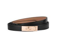 SYMOL Cinturón para Mujer 2CM Delgado Cinturones de Jeans Adecuado para el Vestido de las Señoras Jeans Suéter.(Negro, Cintura 50-100CM (Total 110cm))