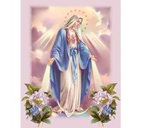 SYMON punto de cruz kit completo, Virgen María, 11CT lienzo punto de cruz, debutante bordado punto de cruz impreso, 40 × 50 cm