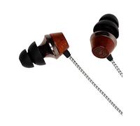 Symphonized ALN 2.0 Premium - Auriculares intraurales de Madera auténtica con Aislamiento de Ruido, Auriculares con innovadora tecnología de Escudo y Cable y micrófono (Plateado)