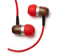 Symphonized GLXY Premium Auriculares con micrófono, de Madera Auténtica, con Aislamiento de Ruido (Rojo)