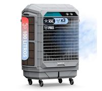 Symphony Movicool XL-200, Climatizador Evaporativo Industrial, 200 Litros, Ventilador XXL, Triple Filtro XL, Materiales PRO, Gris, 120 m², Ventilador XXL de Alto Caudal 18000m³/h