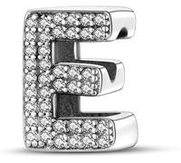 Symretie Colgante de inicial E de plata 925 para mujeres, compatible con pulseras y collares de estilo Pandora y europeo. Adecuado para mujeres y niñas.