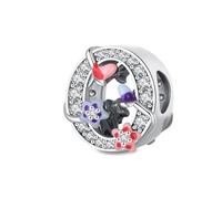 Symretie Colgante de letra O de plata 925 para mujeres con patrón de estrella de mar, compatible con pulseras y collares de estilo Pandora y europeo. Adecuado para mujeres y niñas.