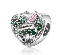 Symretie Colgante de plata 925 para pulseras o collares, compatible con diseños Pandora y europeos. Adecuado para mujeres y niñas.