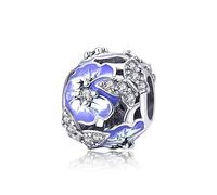 Symretie Colgante de plata 925 para pulseras o collares, compatible con diseños Pandora y europeos. Adecuado para mujeres y niñas.