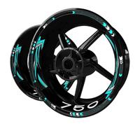 SYMWBD Calcomanías Decorativas para Llantas Adhesivo Reflectante para Llantas De Motocicleta para para Z750 para Z 750 Pegatinas Reflectantes llanta de Pegatina