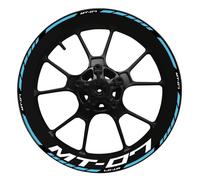SYMWBD Calcomanías Decorativas para Llantas Adhesivos Reflectantes para Llantas De Motocicleta para Yamaha MT-07 MT07 MT 07, Película Decorativa. llanta de Pegatina(Color 11)