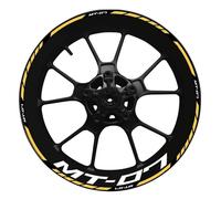 SYMWBD Calcomanías Decorativas para Llantas Adhesivos Reflectantes para Llantas De Motocicleta para Yamaha MT-07 MT07 MT 07, Película Decorativa. llanta de Pegatina(Color 17)