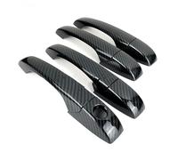 SYMWBD Cubierta Para Manija Puerta Coche Embellecedor De Cubierta Para Manijas Puerta Automóvil Para Chrysler 300 Y 300C 2005-2010 Cubiertas Acabado Tipo Fibra Carbono Exterior(negro 2)