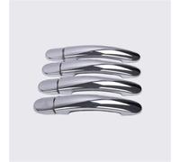 SYMWBD Cubierta Para Manija Puerta Coche Embellecedor Para Manija De Puerta Auto Para VW Para Polo 2010-2018 Cubiertas Para Carcasa Protectora Negro Brillante Exterior(Plata 3)