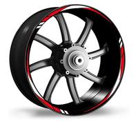 SYMWBD Reflectivas Adhesivo para Rueda De Motocicleta para KYMCO XCITING CT 250 400, Pegatinas Reflectantes con Rayas para Buje De Rueda Pegatinas para Llantas(Rojo)