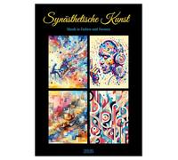 Synästhetische Kunst - Musik in Farben und Formen (Wandkalender 2026 DIN A4 hoch), CALVENDO Monatskalender: Klang und Komposition werden visuell erlebbar - eine poetische Verbindung.