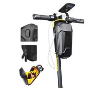 SYNAGY Bolsa de Almacenamiento para Scooter con Puerto de Carga USB, Bolsas de Manillar de Scooter eléctrico para Escooter, Bicicleta eléctrica, Bicicleta eléctrica, Carcasa Dura Impermeable, 4 L