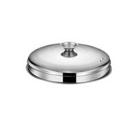 SynapSYA Cesta de Vapor Inoxidable Vaporera de Acero Inoxidable for albóndigas con asa, Olla a presión for arroz, Bandeja con Rejilla for cocinar al Vapor, Accesorio de Cocina(18cm Cover)