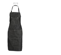 SynapSYA Delantal de Trabajo Delantal ligero de mezclilla for herramientas con bolsillos, delantal de lona encerada impermeable for hombres y mujeres, delantal de trabajo ajustable