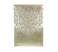 SynapSYA Tarjeta de boda 25/50Pcs Glitter Paper Wedding Invitations Card Lace Birthday Mariage Party Decoration(Color 17,25pcs)