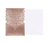 SynapSYA Tarjeta de boda 25/50Pcs Glitter Paper Wedding Invitations Card Lace Birthday Mariage Party Decoration(Color 14,25pcs)