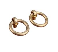 SynapSYA Tiradores de Anilla Retro 2 tiradores antiguos for puerta de armario o cajón cocina, latón vintage, for joyero, herrajes for muebles 20/25/30/35 mm(30mm E)