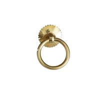 SynapSYA Tiradores de Anilla Retro Tirador circular for gabinete, manija for puerta de armario, for cajón muebles, latón(Brass color 4cm 1)