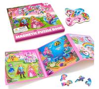 SYNARRY Puzzle Magnetico 3 4 5 Años Niña, Juguete Niña 3 4 5 Años | Rompecabezas Unicornio Niños, Juegos Magneticos de Viaje, Regalo Niña 3 4 5 Años