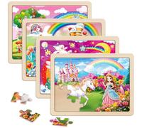 SYNARRY Puzzle Niños 3 4 5 6 7 Años, 24 Piezas Puzzle Unicornio Princesas, Juguete Juego Educativo 3~8 Años Niña