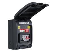Sync Energy Unidad de consumo EV con interruptor principal de 100 A, MCB de 40 A y SPD tipo 2, caja para vehículos eléctricos e híbridos, poblada, 5 módulos, BG Sync EV, IP66, CP5MPS1G