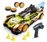 SYNCFUN Coche Teledirigido a Escala 1:20, 2,4 GHz, para niños, Minicoches Teledirigidos, Tracción en Las Cuatro Ruedas, con Efecto de Humo, Regalo de Cumpleaños para Niños y Niñas