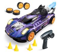 SYNCFUN Coche Teledirigido a Escala 1:20, 2,4 GHz, para niños, Minicoches Teledirigidos, Tracción en Las Cuatro Ruedas, con Efecto de Humo, Regalo de Cumpleaños para Niños y Niñas