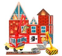 SYNCFUN Construcciones Magneticas Niños Caminos, 40 Piezas de Bloques de Construcción Niños, Creativo Educativos Juguetes Magnéticos para Niños 3 4 5 6 7 8 Años, Regalo de Cumpleaños Navidad