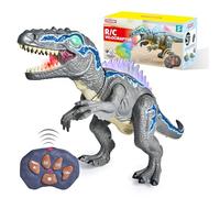 SYNCFUN Juguetes de Dinosaurios de Control Remoto para Niños y Niñas de 3 4 5 6 7 Años, Dinosaurios T-Rex Realistas Que Caminan y Rugen, Regalo de Cumpleaños y Navidad para Niños y Niñas Qequeños