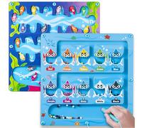 SYNCFUN Juguetes Montessori para niños y niñas de 3+ años, juguetes magnéticos de color, laberinto de números, reconocimiento de letras, regalos de doble cara para niños de 3-5 años