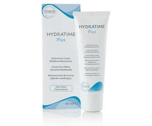 Synchroline - Hydratime Plus Cream Crema Hidratante Intensiva Rostro y Cuello 50 Ml Con Ceramidas Ácido Hialurónico y Urea Textura Ligera y Protectora, Made In Italy