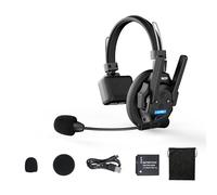 SYNCO Auriculares de Intercomunicación Inalámbricos, XTALK XPRO1 2.4GHz 24H 500M Auriculares Sistema de Comunicación Dúplex Completo