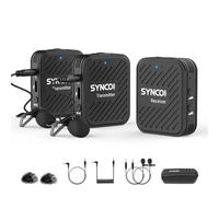 SYNCO G1(A2) Micrófono Solapa Inálambrico Profesional 2.4GHz Transmisión 150m para DSLR Cámara Móvil Videocámara Laptop Tablet, Compatible para Canon Sony Nikon, Microfono-Solapa-Inalambrico-Corbata