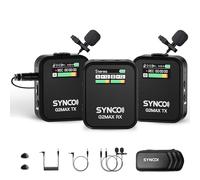 SYNCO G2(A2) MAX Micrófono Solapa Inálambrico 2.4GHz 492FT 8H para Clase Online Vlog Youtube para DSLR Teléfono Portátil, Wireless-Lavalier-Microphone-for-Cameras