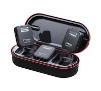 SYNCO G2A2 PRO Micrófono Lavalier inalámbrico de doble canal para DSLR, iPhone, Android y PC, juego de micrófono inalámbrico para cámara y streaming