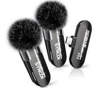 SYNCO Kit de 2 Micrófonos de Solapa Inalámbrico USB-C, Micrófono Lavalier Inalámbrico para iPhone 15/16 Pro MAX, Android, Micrófonos Inalámbricos Profesionales P2XT para TikTok, Youtube, Streaming