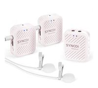 SYNCO Lavalier - Micrófono inalámbrico G1(A2), 2,4 GHz, sistema de micrófono inalámbrico, hasta 50 m, monitorización de audio, 2 transmisores, 1 receptor para cámara, smartphone, portátil, videocámara
